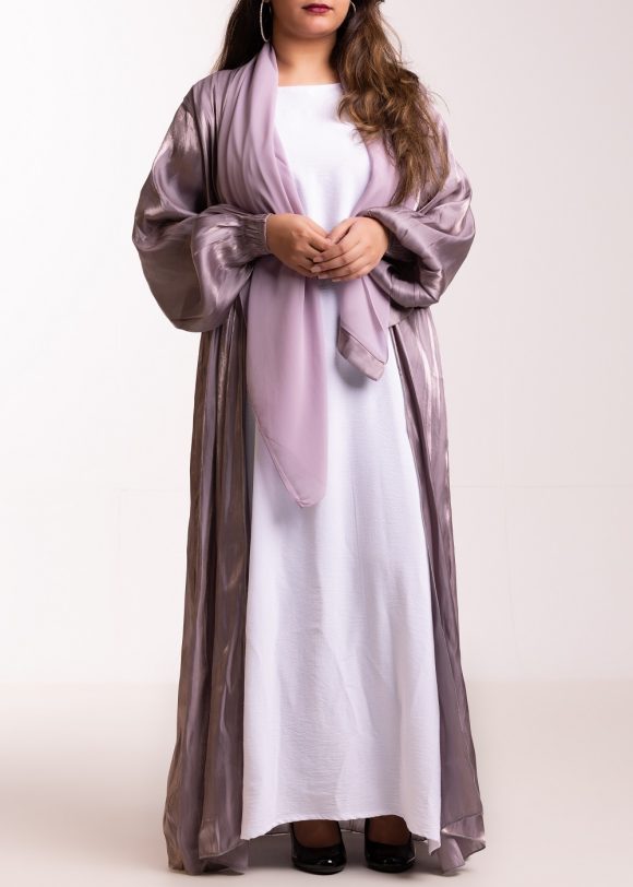 Shimmered Abaya with matching scarf and belt