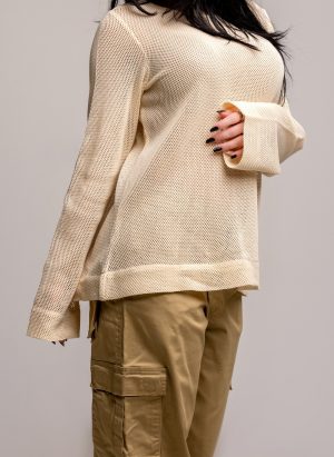 Pointelle-knit shirt