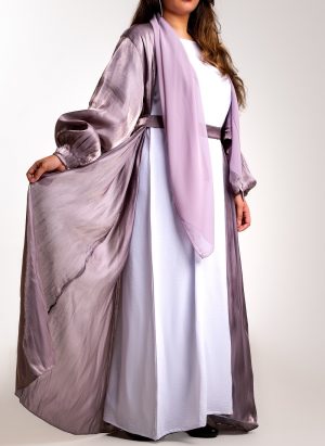 Shimmered Abaya with matching scarf and belt