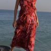 Floral Print Ruffle Maxi Dress